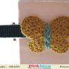 Fashionable Mustard and Black Butterfly Infant Hair Clip