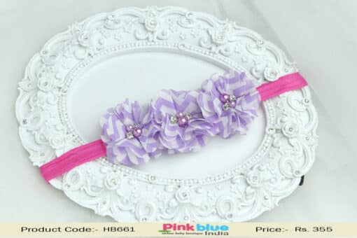 Baby Girl Purple Flower Hair Band