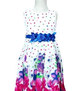 summer colorful flower baby-girl dress
