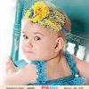 Blue and Yellow Feather Headband for Baby Girls
