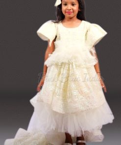 Baby Girl Tail Gown, Kids Couture Birthday Dress