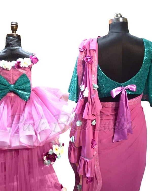 Couture mother daughter matching dress for wedding stylish outfit