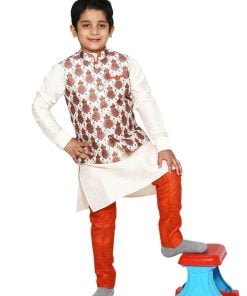 Little Boy Designer Kurta Pant Cut Pajama, Jacket, Kids Indian Wedding dress
