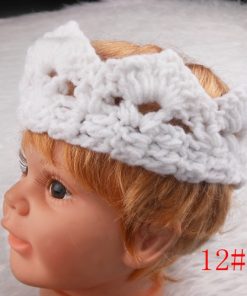 Exquisite White Handmade Crown Hat Crochet Baby Photography Prop