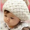 Smart Off White Crochet Fashionable Hat for Indian Kids
