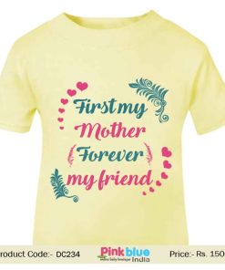 First My Mother Forever My Friend Print T Shirt