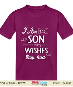1-4 Years To 4-6 Years Custom Baby Shot Sleeve T-Shirt Son Wishes printed