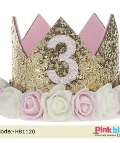 Baby Girl 3rd Birthday Party Crown‎ Hat, Customized Birthday girl Crown India