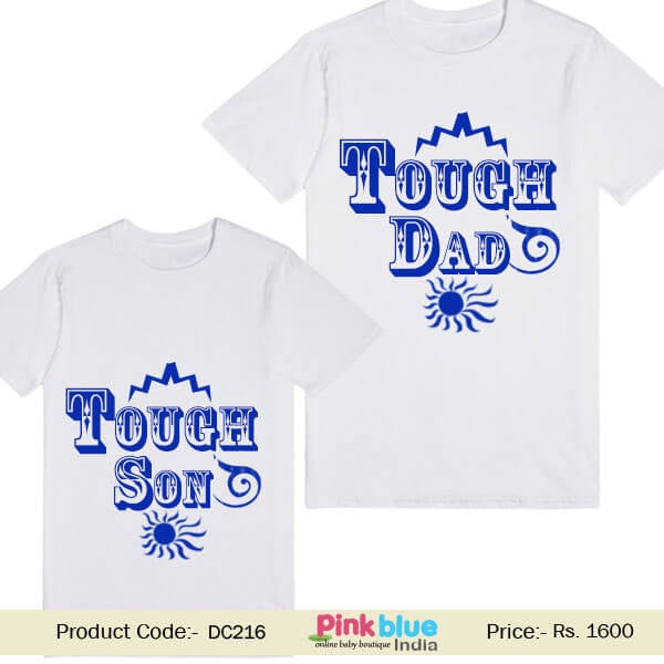 Design Your Custom Touch Dad and Son Printed Matching T-Shirt India