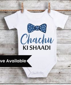 Chachu Ki Shaadi Baby Romper, Custom Uncle's Wedding Onesie