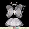 Childrens and Baby Girl Fairy Butterfly Dress Wings, Magic Wand White