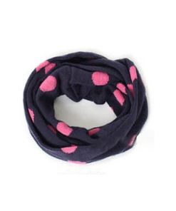 Cute and Smart Navy Blue Cowl with Pink Dots for Baby Boys