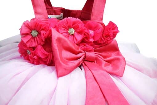 New Stylish First Flower Birthday Baby Frock - Baby Girl Dress