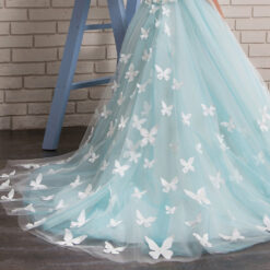 Little Princess Wedding Party Gown, Flower Girl Butterfly Birthday Dress