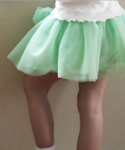 green baby party skirt