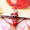 Cute Hair Clip in Red with Santa Motif for Newborn Indian Girls