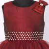 Designer Baby Girl Evening Party Dress in Maroon Color