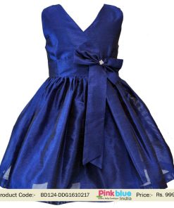 Kids baby Girl New Fashion Summer Party Dupion Bow Dress