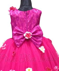 Baby pink colour gown party wear, Kids party Wear Boutique