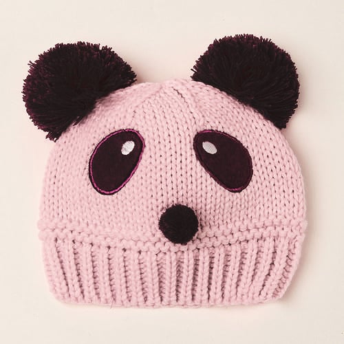 pink infant knit hat
