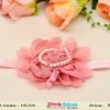Cute Pink Roses Girl Headband with Soft Pearl for Infant