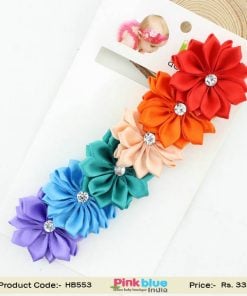 Gorgeous Rainbow Colored Sequence Floral Infant Headband