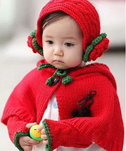 red Baby cloak winter