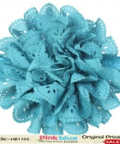 Cute Sky Blue Headband with Teal Designer Flower for Baby Girls