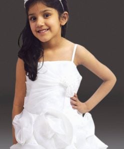 Cute White Flower Girl Wedding Gown for Kids