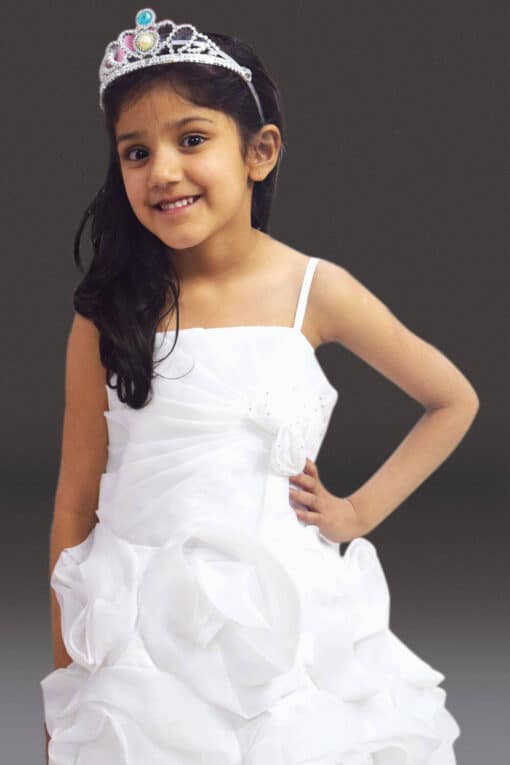 Cute White Flower Girl Wedding Gown for Kids