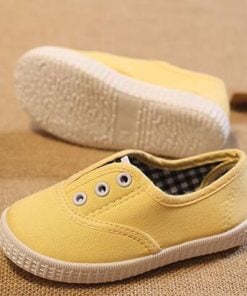 yellow kids formal shoes