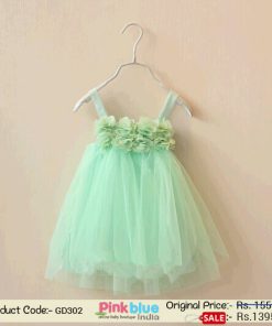 green sleeveless baby dress