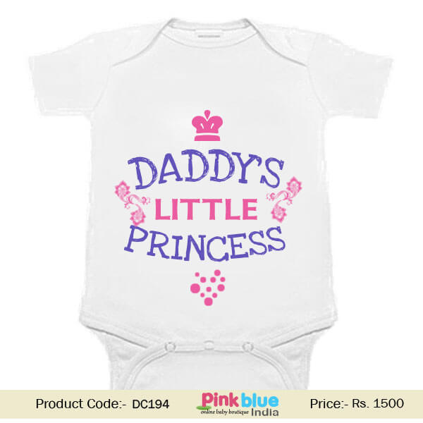 Customized Baby Onesie 'Daddys Little Princess' Romper