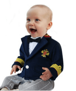 Captain Nautical Suit for Baby/Toddler Boy Romper Outfit