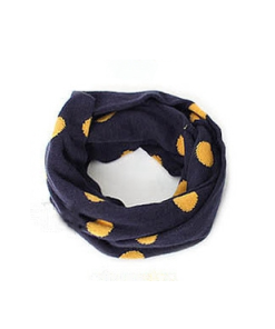 Shop Online Dark Blue Fashionable Kids Cowl with Yellow Dots
