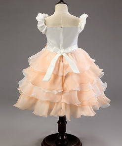 peach baby party dress