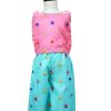 Kids Pink Mirror Work bollywood Style Dress Crop Top Palazzo Set India