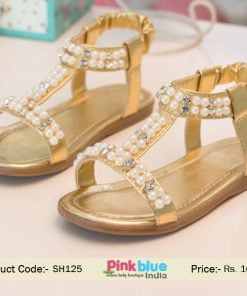 golden baby sandal