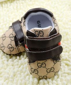 Elegant Brown Color Designer Flap Shoes for Baby Boys