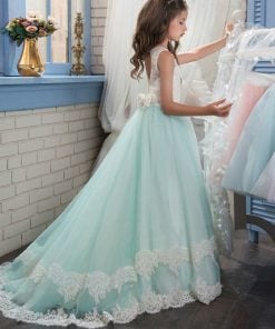 Luxury Flower Girl Birthday Dress for Teens | Kids Ball Gown Party Dress