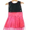 Black and Pink Latest Designer Kids Indian Party Wear Sequin Dress