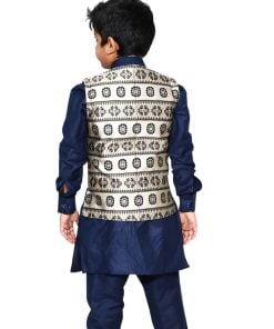 Baby Boys Indian Kurta Pyjama Set - Kids Ethnic Waistcoat
