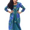 Baby Girl Long Chanderi Jacket with Crop Top, Palazzo – Girls Ethnic wear