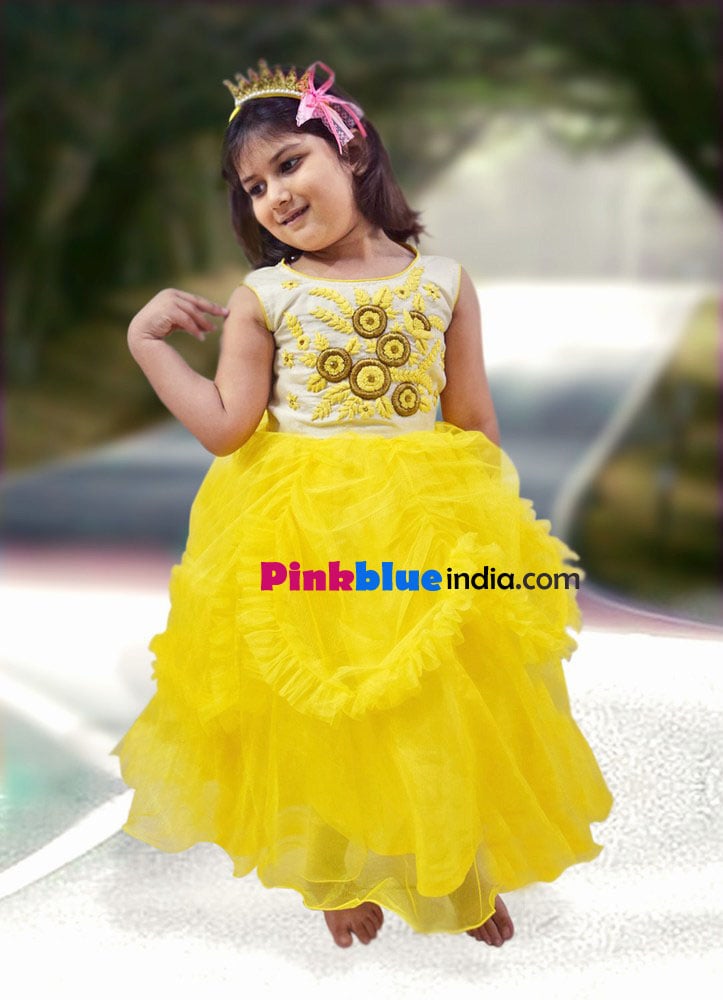 Buy Yellow Dresses & Frocks for Girls by PLAYDAY Online | Ajio.com
