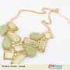 Designer Necklace for Ladies in Posh Pastel Green Stones and Beads