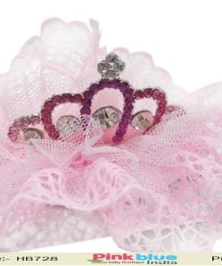 Designer Pink Crown Princess Hair Clip
