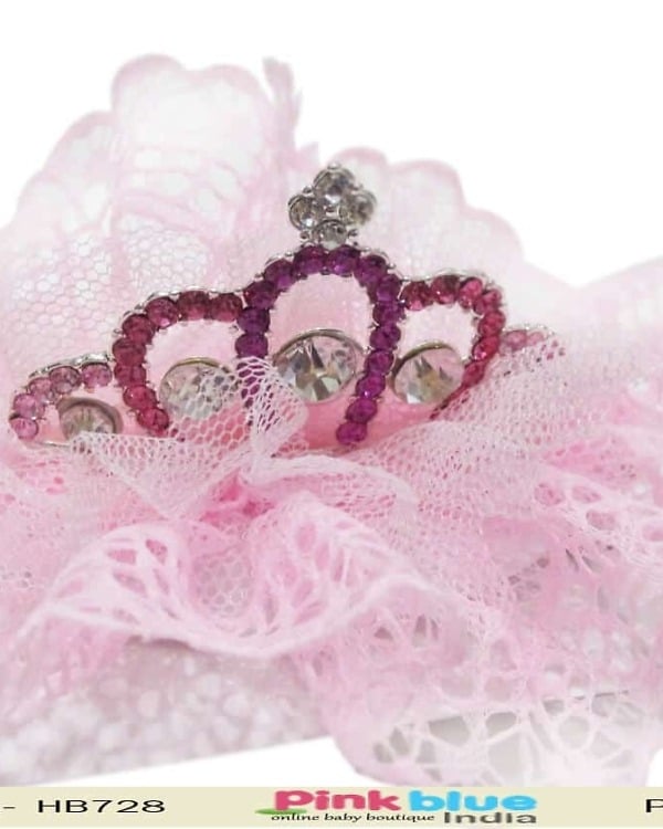 Designer Pink Crown Princess Hair Clip