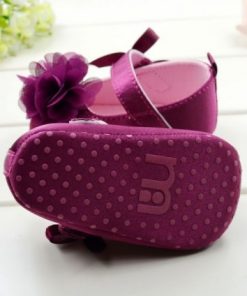 Designer Party Wear Purple Baby Girl Shoes in India