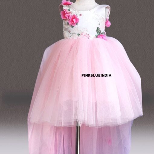 Pink High Low Tulle Girl Party Dress – Kid Girl High-Low Dress
