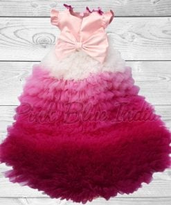 Exclusive Pink Ombre Girls Gown | Birthday Girl Dress